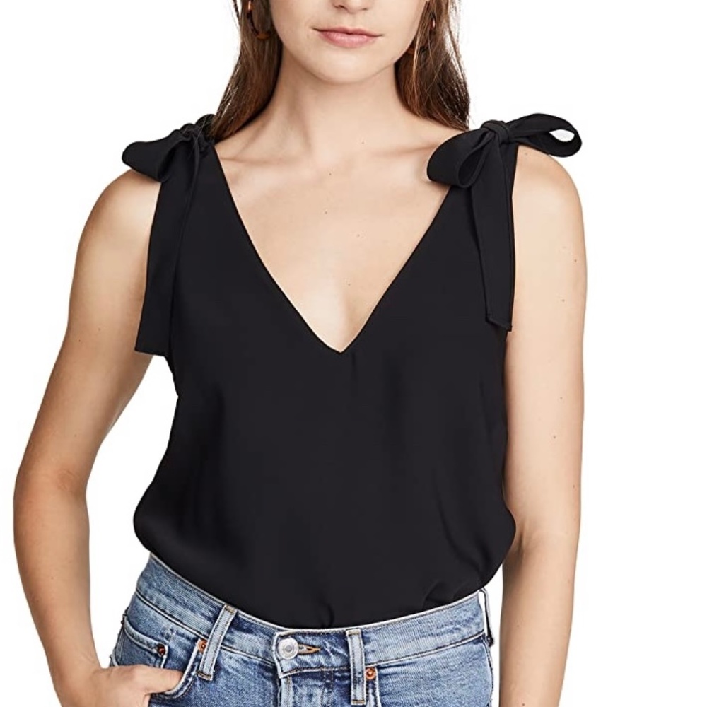 NEW Amanda Uprichard Josephina top - Size M - Black - NEW without tags